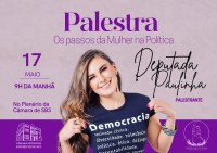 Deputada Paulinha fará palestra em São Bento do Sul sobre "Os Passos da Mulher na Política"