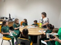 Turma do Colégio Emmái visita a Câmara de Vereadores   