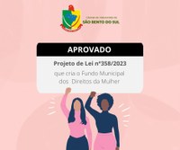 Vereadores aprovam a criação do Fundo Municipal dos Direitos da Mulher